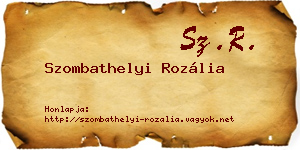 Szombathelyi Rozália névjegykártya