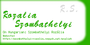 rozalia szombathelyi business card